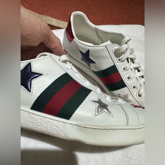 GUCCI ACE TRAINERS w/ STARS SZ 36.5 GREAT CONDITION - Picture 10 of 13